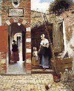 Pieter de Hooch The Courtyard of a House in Delft Spain oil painting artist